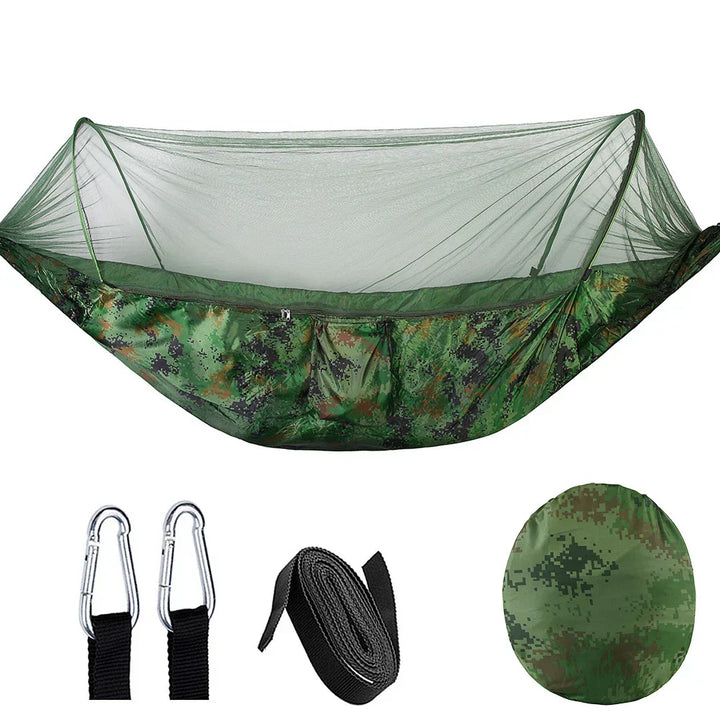 Outdoor Hammock with Mosquito Net - SkyNest-Camouflage-Nora Luxe