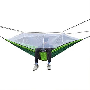 Outdoor Hammock with Mosquito Net - SkyNest-Olive green-Nora Luxe