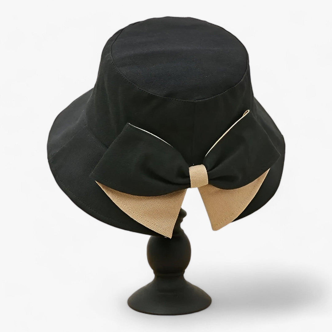 Outdoor women's sun hat – Solaro-Black Beige-Nora Luxe