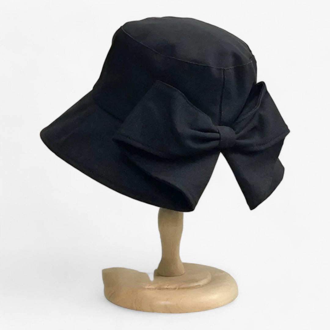 Outdoor women's sun hat – Solaro-Black-Nora Luxe