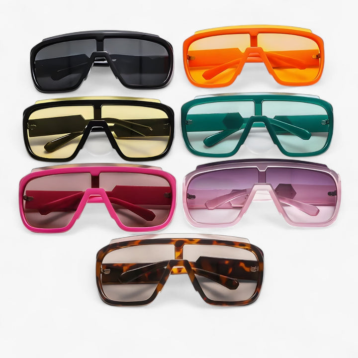 Oversized Monoblock Wraparound Sunglasses – Auron-Pink Grey-Nora Luxe