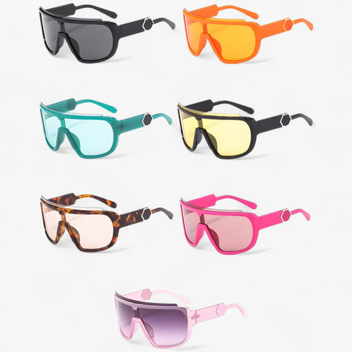Oversized Monoblock Wraparound Sunglasses – Auron-Pink Grey-Nora Luxe