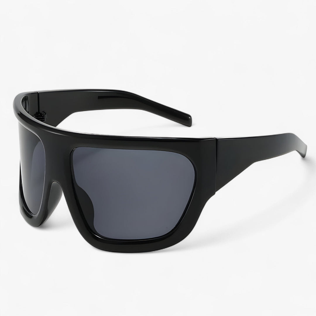 Oversized Steampunk Sports Sunglasses with Wraparound Design – Ignix-Black-Nora Luxe