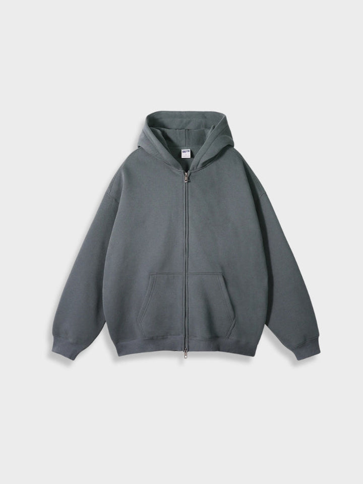 Oversized Vest with Zip - Ava-Asphalt-S-Nora Luxe