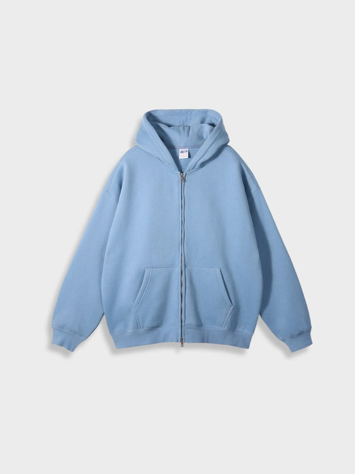 Oversized Vest with Zip - Ava-Blue-S-Nora Luxe