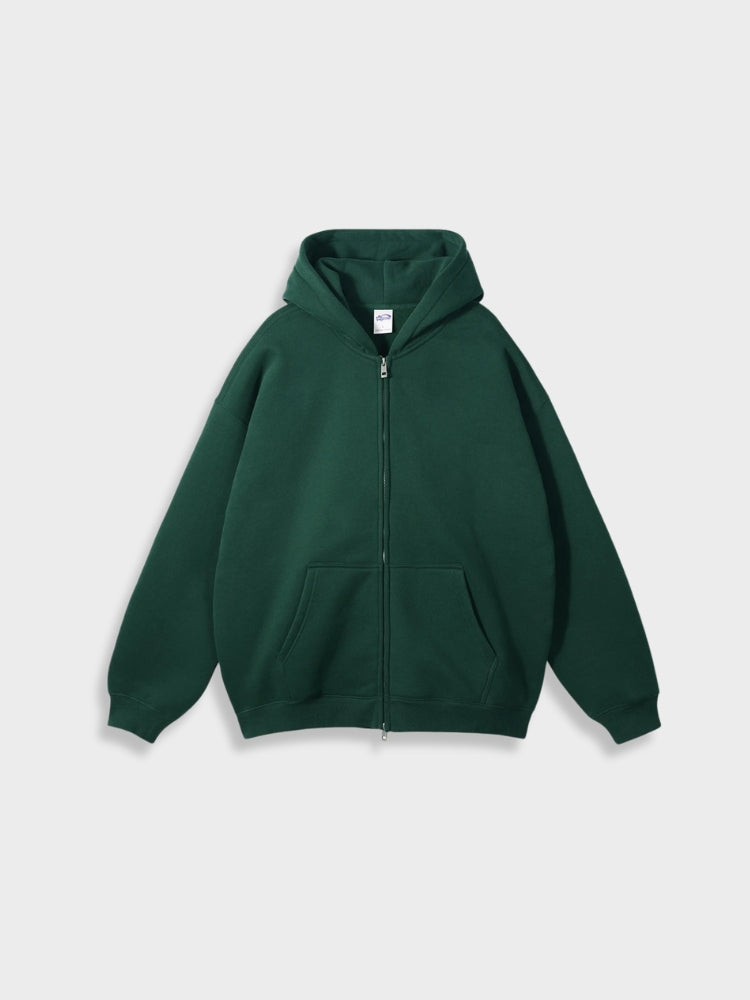 Oversized Vest with Zip - Ava-Eden Green-S-Nora Luxe