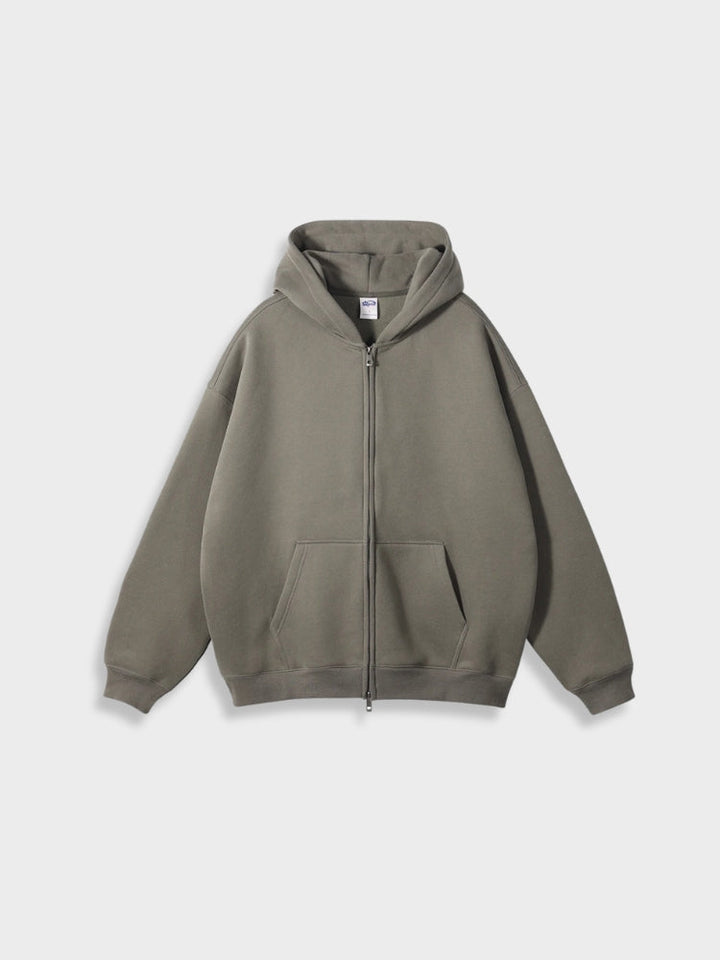Oversized Vest with Zip - Ava-Gray Coffee-S-Nora Luxe