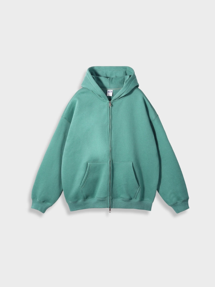 Oversized Vest with Zip - Ava-Green-S-Nora Luxe