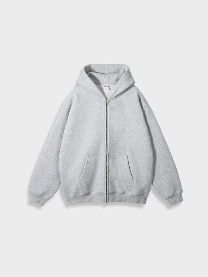 Oversized Vest with Zip - Ava-Light Gray-S-Nora Luxe
