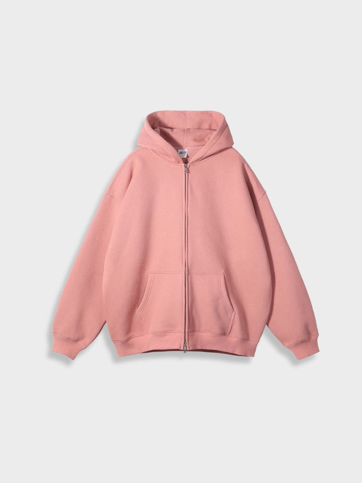 Oversized Vest with Zip - Ava-Light Pink-S-Nora Luxe