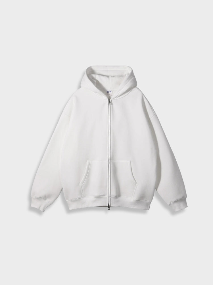 Oversized Vest with Zip - Ava-White-S-Nora Luxe