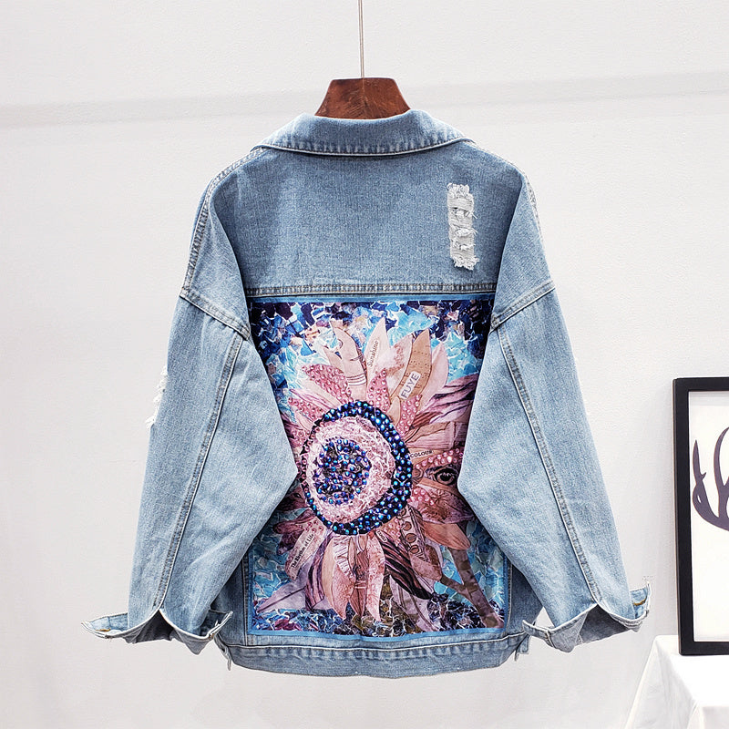 Oversized Women's Denim Jacket - Lynn-S-Nora Luxe