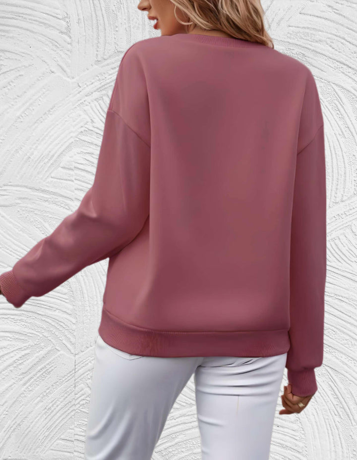 Oversized Women's Sweater with Round Neck - Luna-White-S-Nora Luxe