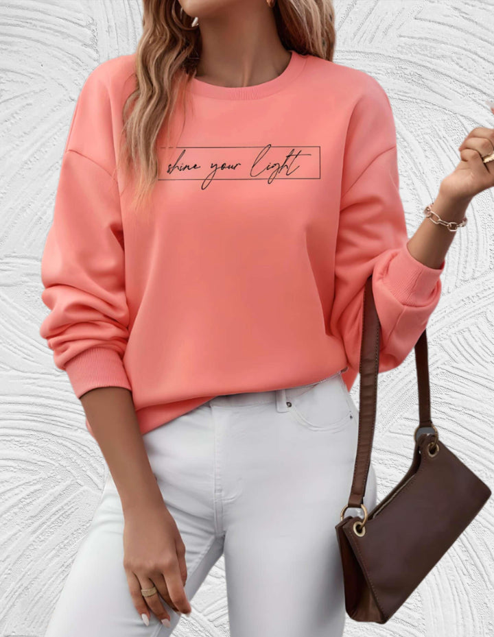 Oversized Women's Sweater with Round Neck - Luna-White-S-Nora Luxe