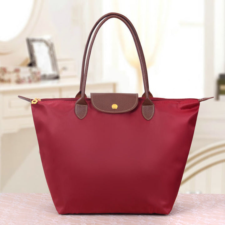 Oxford Shoulder Bag - LuxeCarry-Dark Red-S (11.8 × 4.7 × 9.1 in)-Nora Luxe
