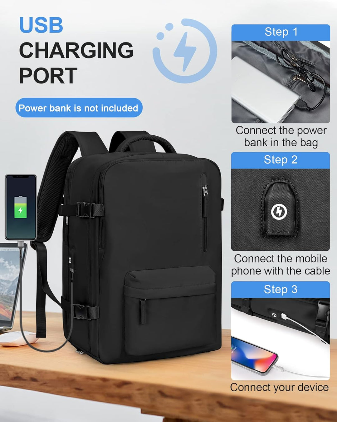 Multi-Compartment Laptop Carry Bag with Adjustable Shoulder Strap