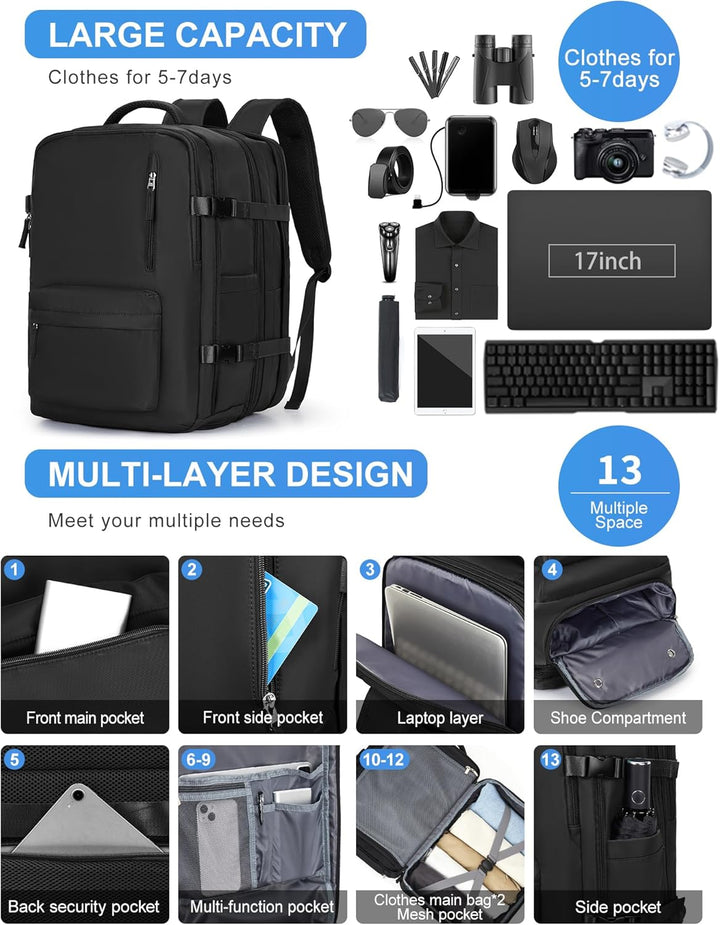 Multi-Compartment Laptop Carry Bag with Adjustable Shoulder Strap