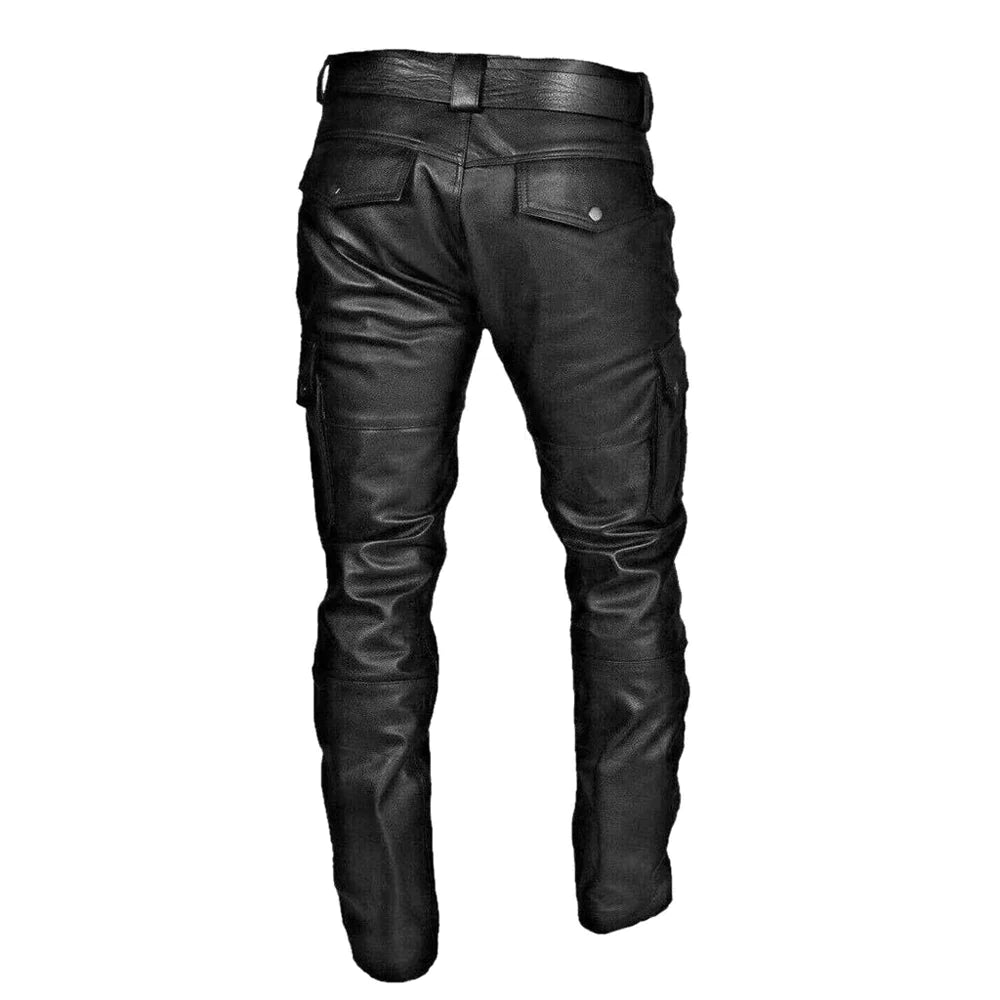 Men's leather trousers in biker style – RoadVance
