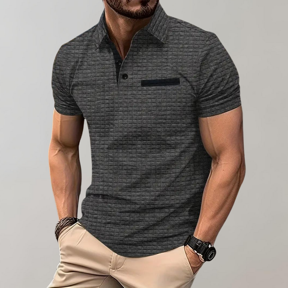 Paolo - Trendy Polo Shirt for Men-Gray-S-Nora Luxe