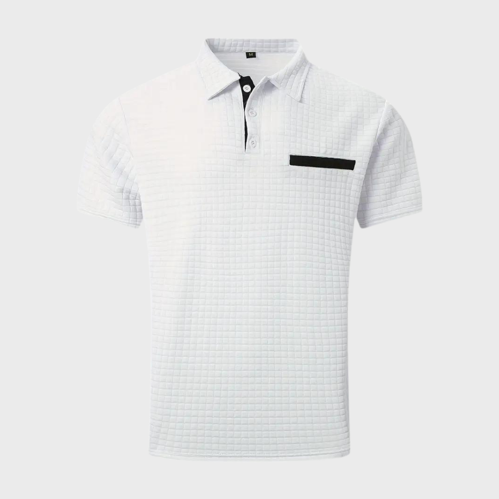 Paolo - Trendy Polo Shirt for Men-White-S-Nora Luxe