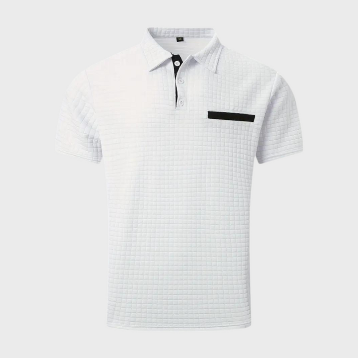 Paolo - Trendy Polo Shirt for Men-White-S-Nora Luxe