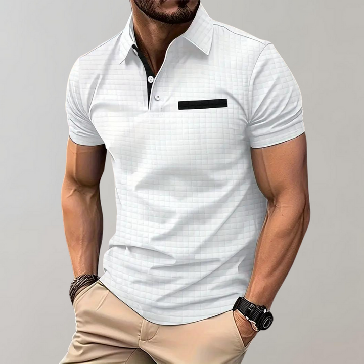 Paolo - Trendy Polo Shirt for Men-White-S-Nora Luxe