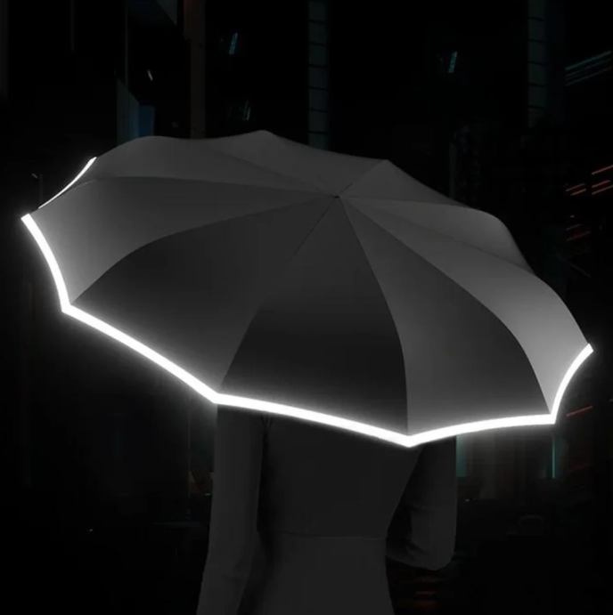 Reflective Storm Umbrella – AeroGlow