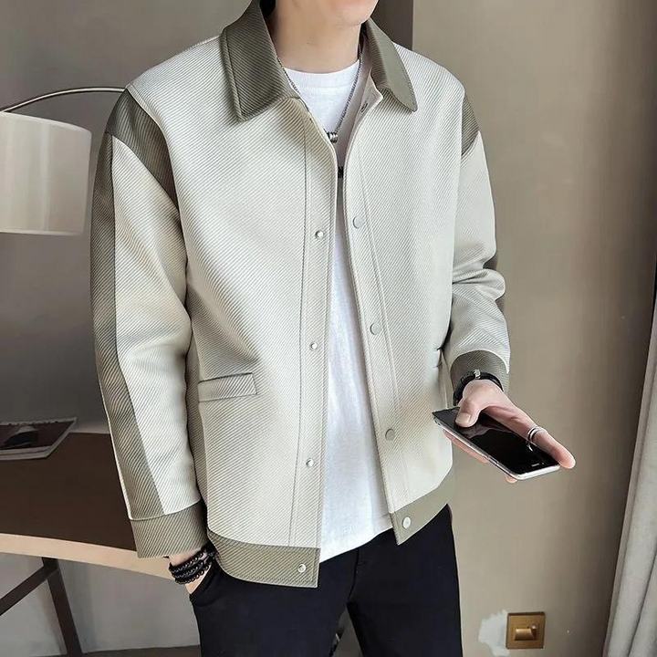 Patchwork Jacket for Men - Alessandro-Black-S-Nora Luxe