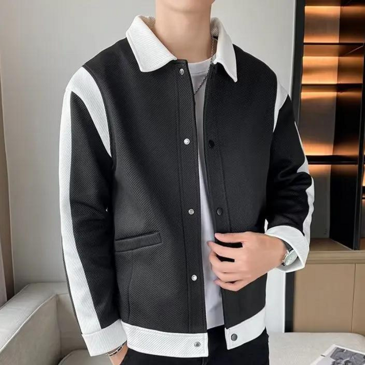Patchwork Jacket for Men - Alessandro-Black-S-Nora Luxe