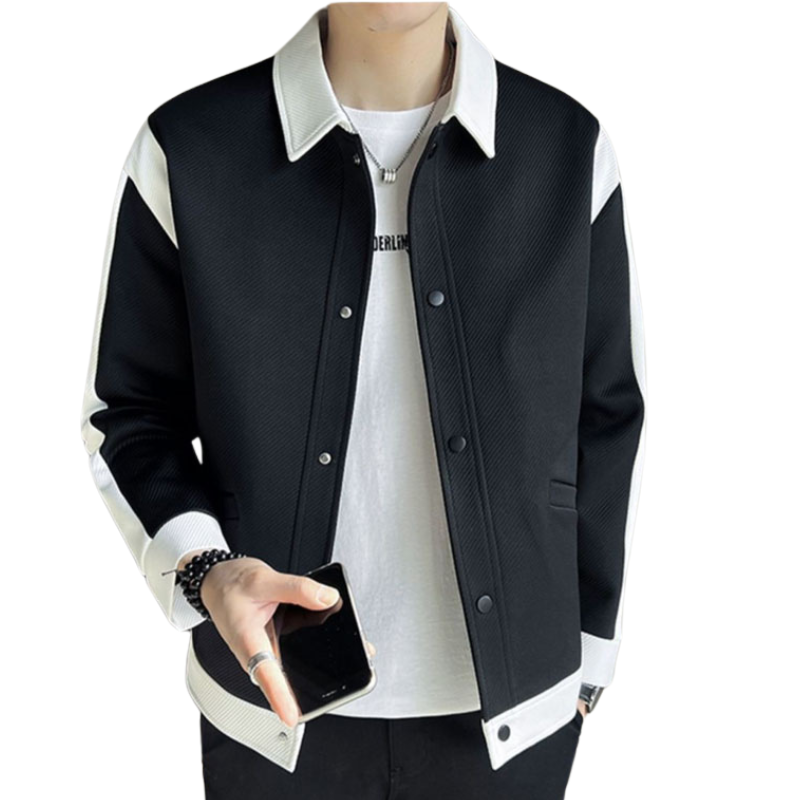 Patchwork Jacket for Men - Alessandro-Black-S-Nora Luxe