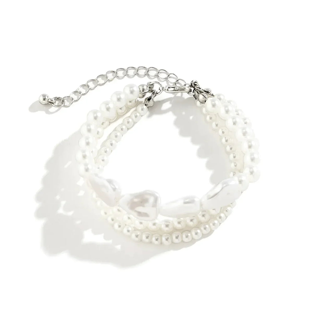 Pearl Elegance Layered Bracelet-Nora Luxe