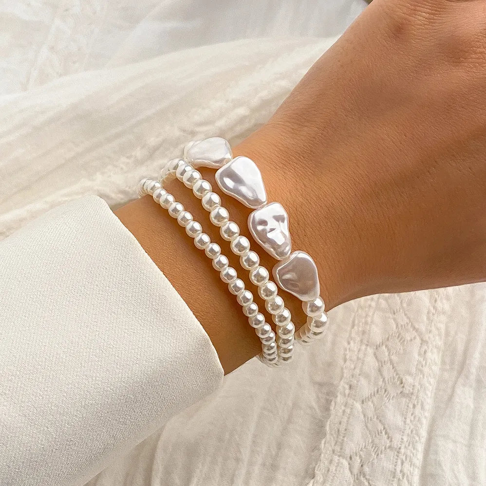 Pearl Elegance Layered Bracelet-Nora Luxe