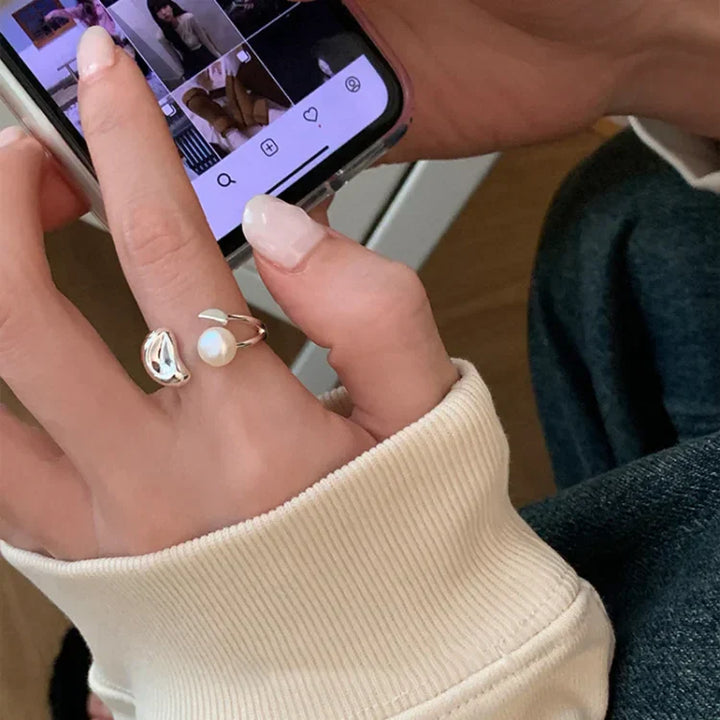 Pearl Tree Adjustable Ring - Elin-Nora Luxe
