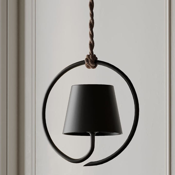 Pendant Lamp - AuraGlow-Black-Nora Luxe