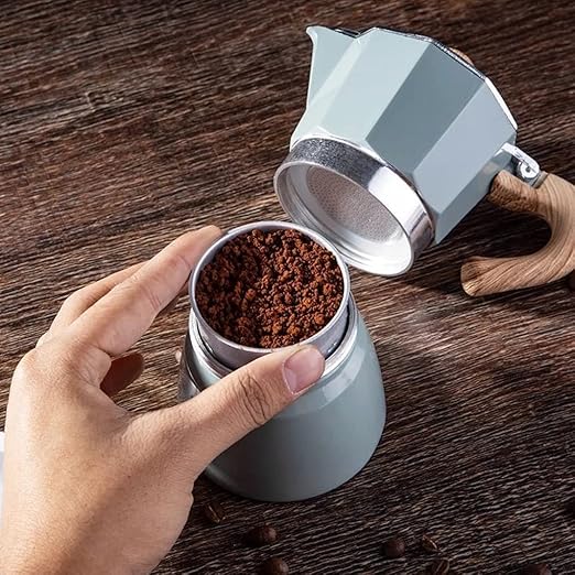 Percolator for Authentic Espresso On the Go - EspressoGo-Gray-150 ML-Nora Luxe