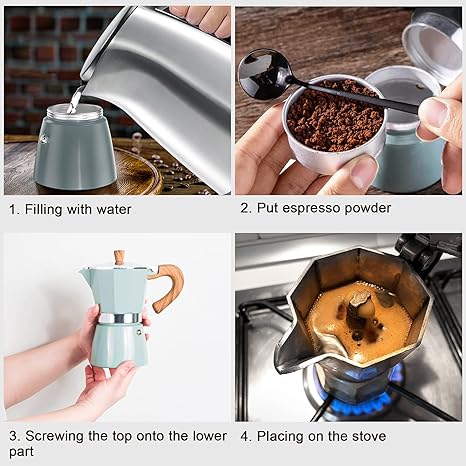 Percolator for Authentic Espresso On the Go - EspressoGo-Gray-150 ML-Nora Luxe