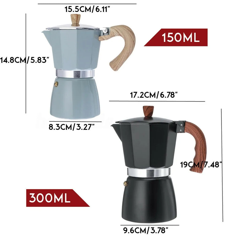Percolator for Authentic Espresso On the Go - EspressoGo-Gray-150 ML-Nora Luxe