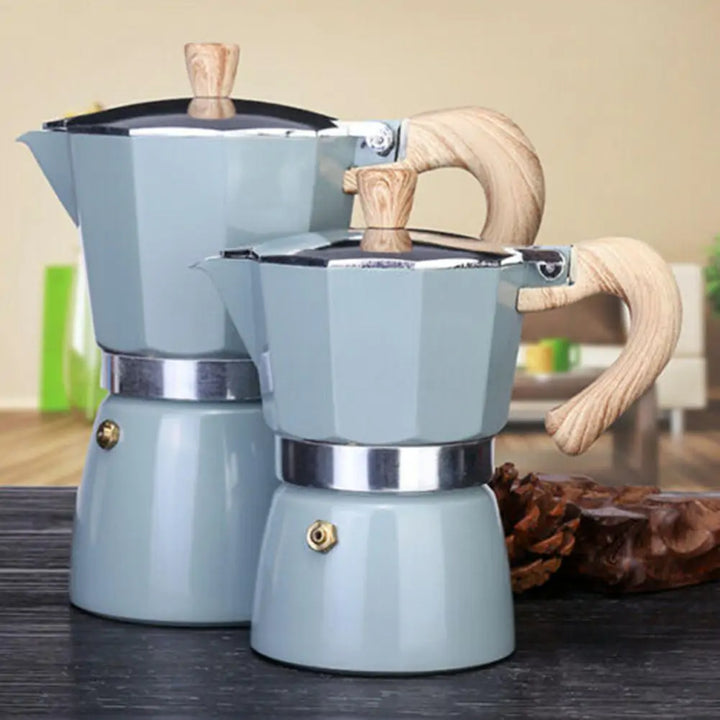 Percolator for Authentic Espresso On the Go - EspressoGo-Gray-150 ML-Nora Luxe