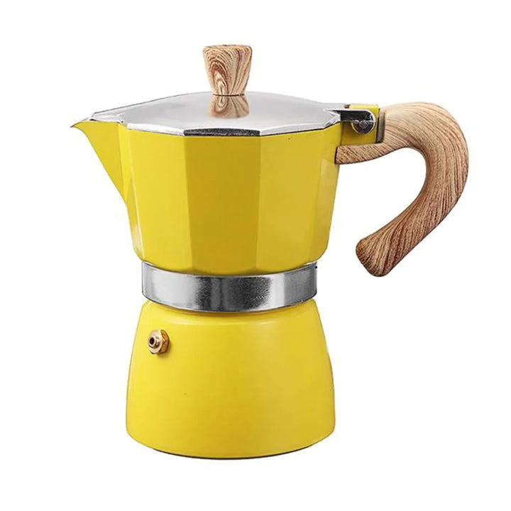 Percolator for Authentic Espresso On the Go - EspressoGo-Yellow-150 ML-Nora Luxe