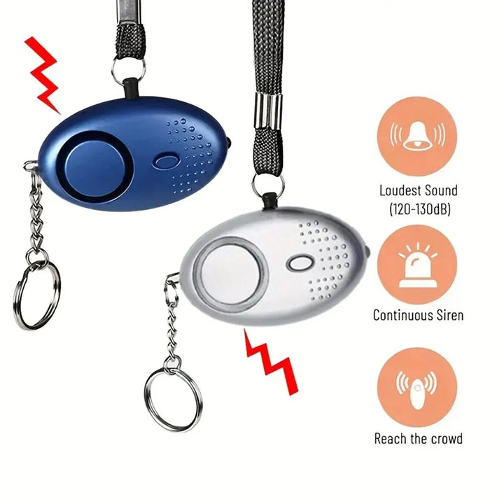 Personal Safety Alarm with LED Light (130 dB) - SafeSound-Purple-Nora Luxe