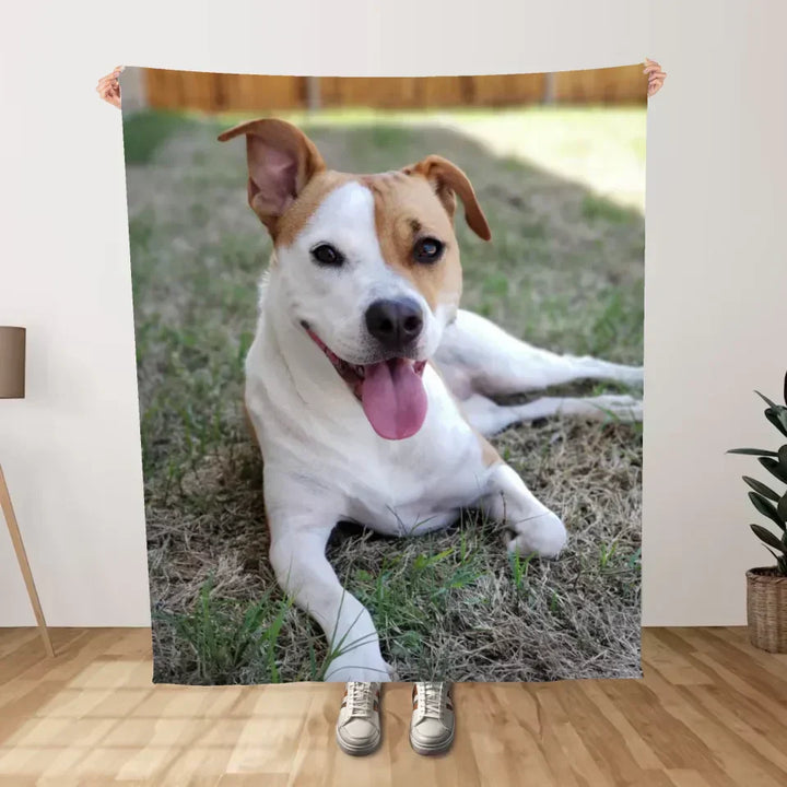 Personalised blanket with your own photo-39.4×59.1in-Nora Luxe