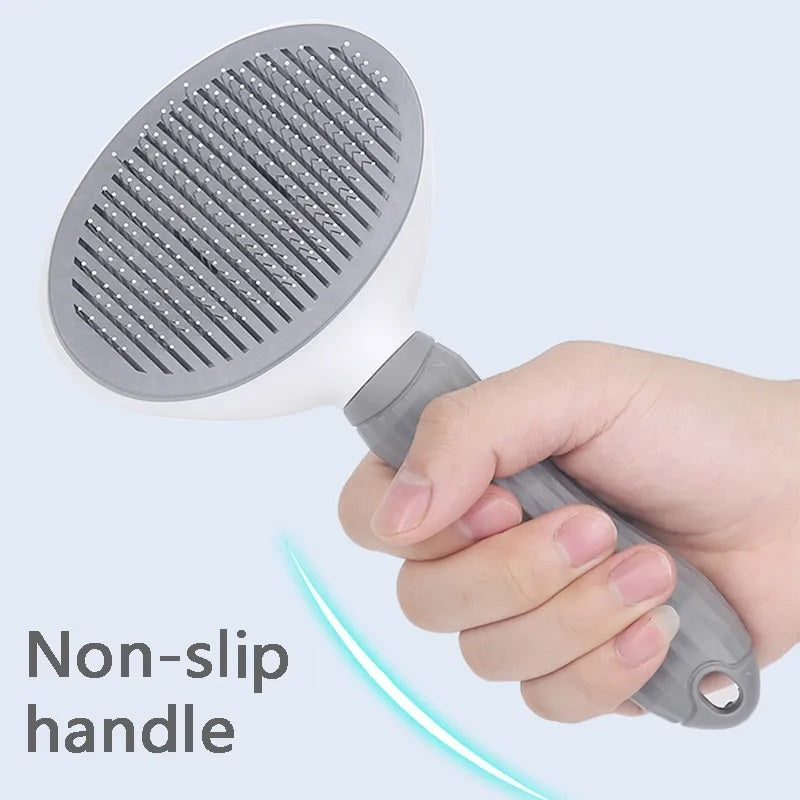 PET CARE BRUSH - SELF-CLEANING COMB FOR DOGS AND CATS-Gray-Nora Luxe