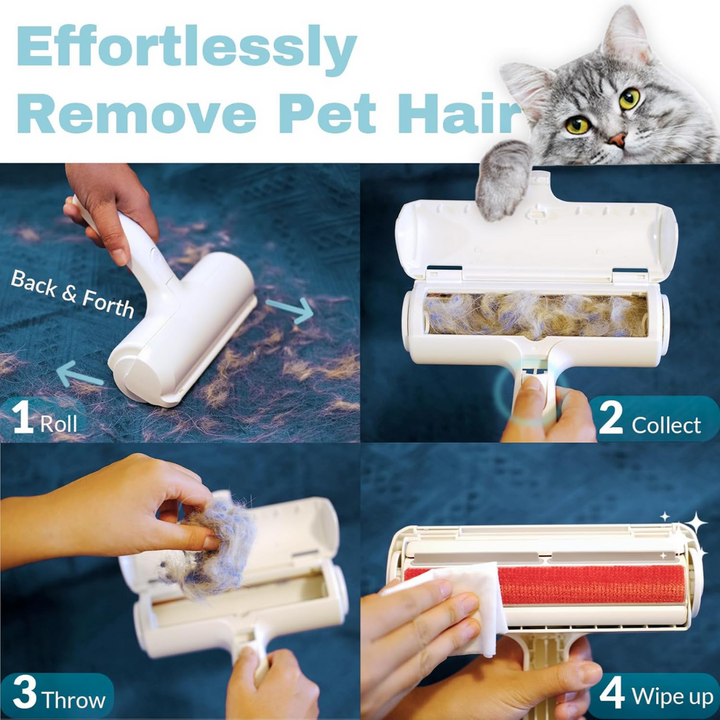 Pet Hair Remover - Self-Cleaning Lint Roller for Pets-White-Nora Luxe