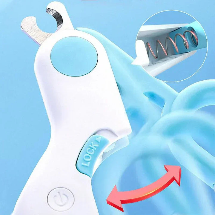 Pet Nail Clipper with LED Lighting - GlowTrim-Blue-Nora Luxe