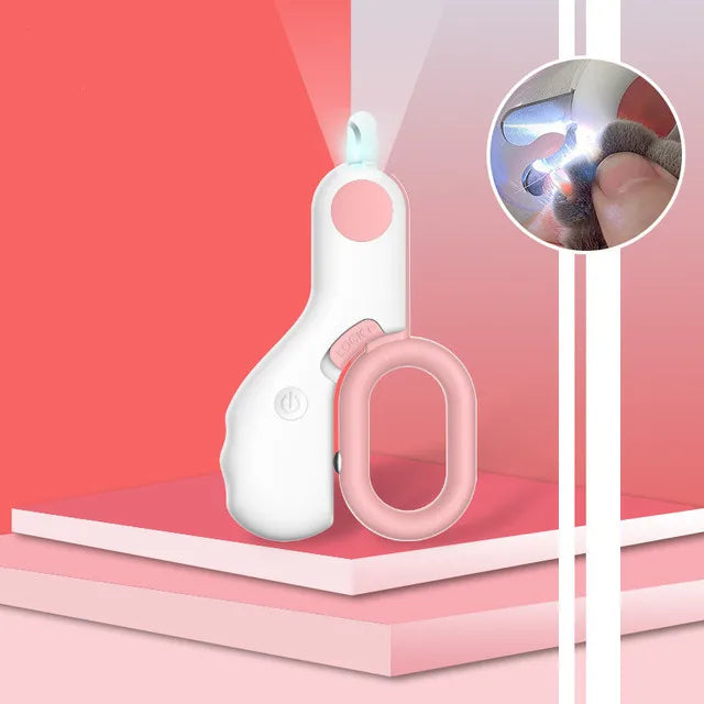 Pet Nail Clipper with LED Lighting - GlowTrim-Pink-Nora Luxe