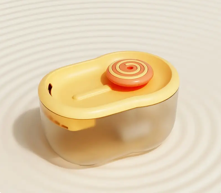 Pet Water Drinking Bowl with Pump - FunFlow-Orange-Nora Luxe