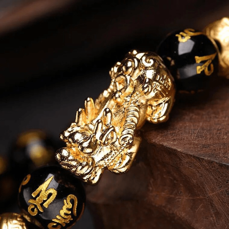 Pi Xiu Black Obsidian Bracelet - Kaelith-Nora Luxe