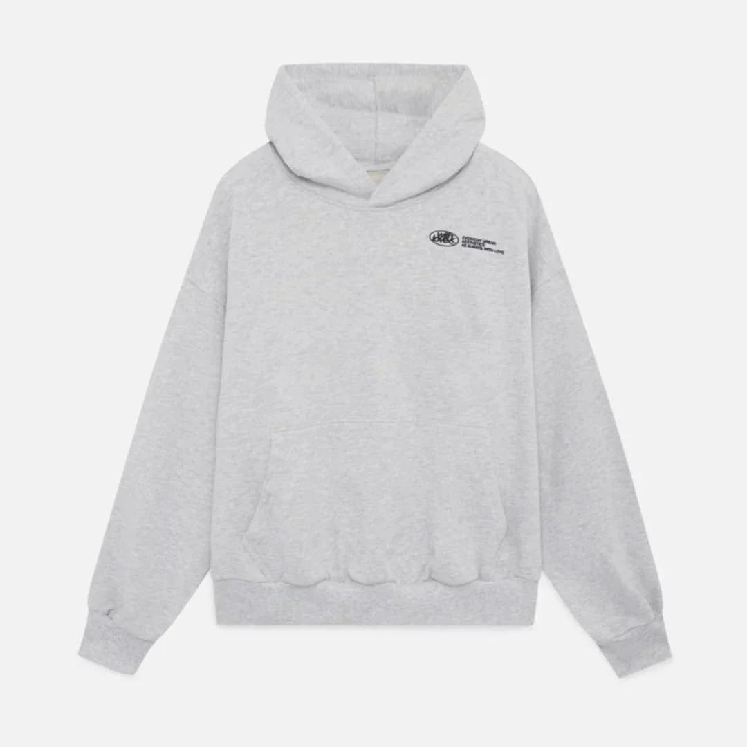 Cuddly autumn hoodie with back print – Love