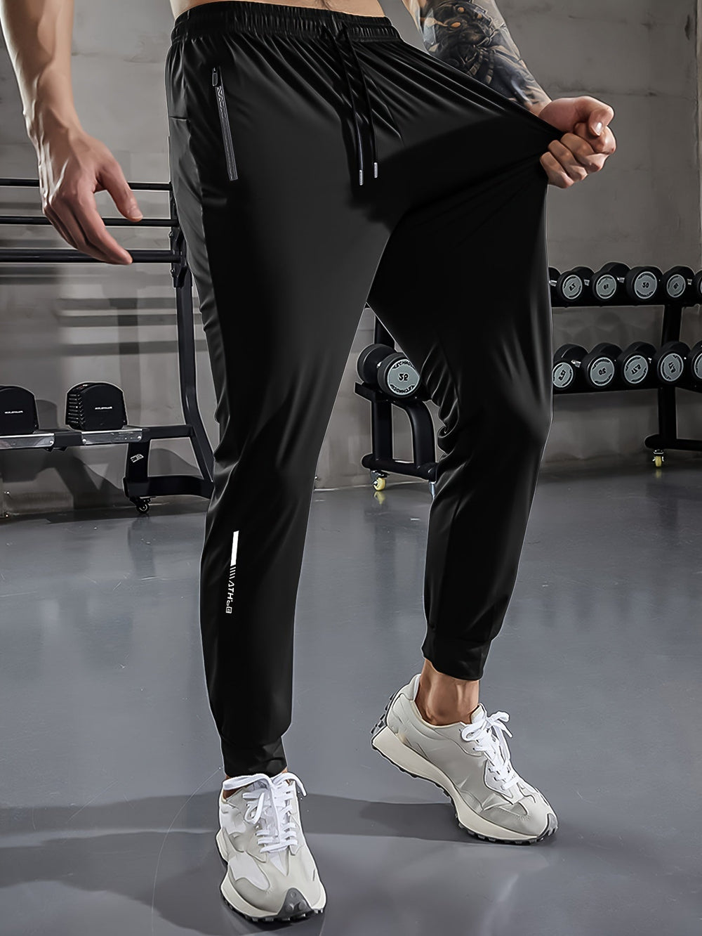 Plain Men's Sports Trousers with Pockets - Niels-Black Style 1-2XS-Nora Luxe