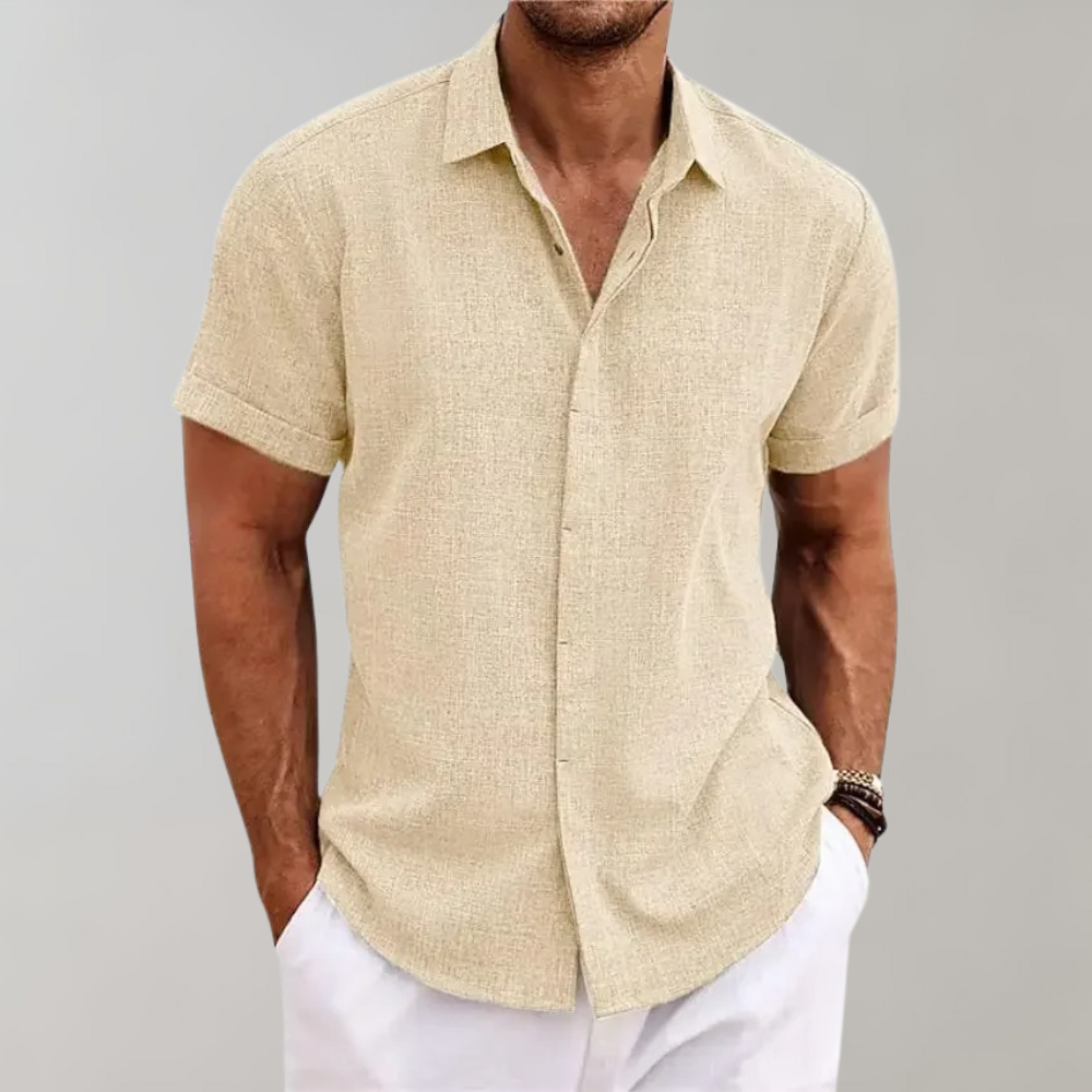 Plain Polo Shirt for Men - Dante-Apricot-S-Nora Luxe